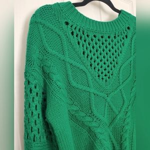 Green knit sweater